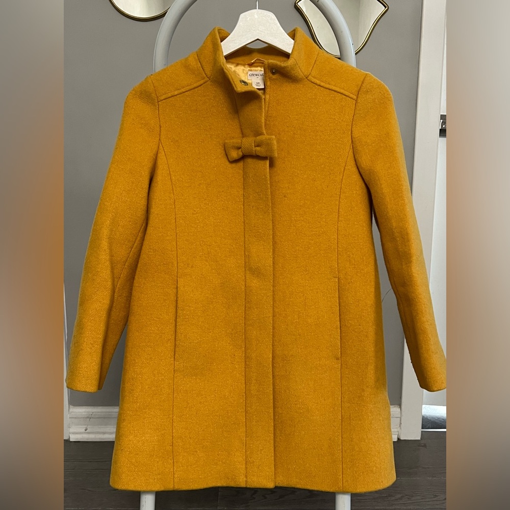 J. Crew Crewcuts Mustard Yellow Wool Dress Coat